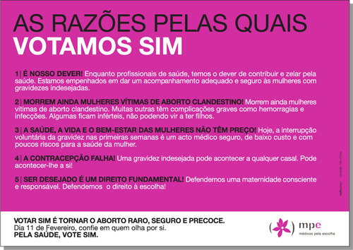 Verso do Folheto de Campanha